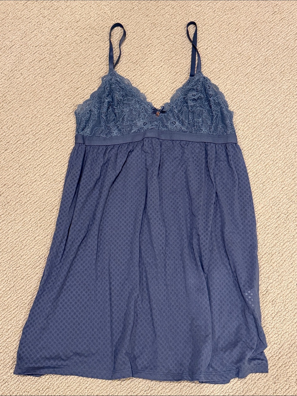 Thalia Sodi Navy Lace-Trim Chemise